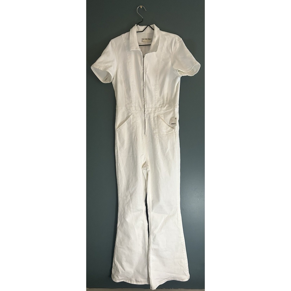 Free People We The Free Jayde Flare Fitted Zipped up Jumpsuit L